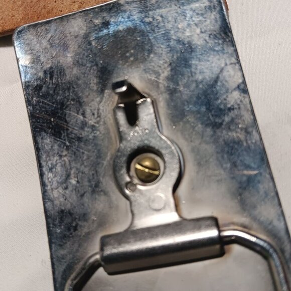 Vintage SQUARE DANCE WESTERN COWBOY BUCKLE &amp; HANKY SASH CLIP FITS 1.5" - Picture 8 of 9